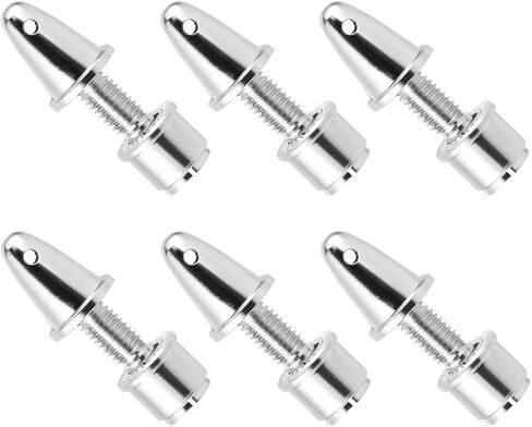 6 Pack RC Propeller Adapter, 4mm Motor Shaft Aperture to 6mm Output Axle, Aluminum Bullet Spinner Prop Saver for RC Airplane Brushless Motors DIY Parts in Saudi Arabia
