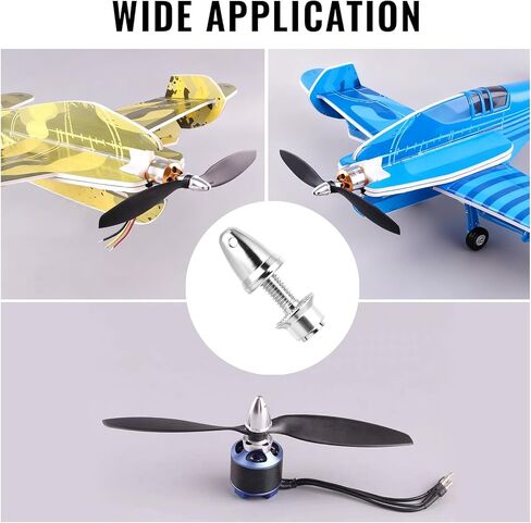 6 Pack RC Propeller Adapter, 4mm Motor Shaft Aperture to 6mm Output Axle, Aluminum Bullet Spinner Prop Saver for RC Airplane Brushless Motors DIY Parts in Saudi Arabia