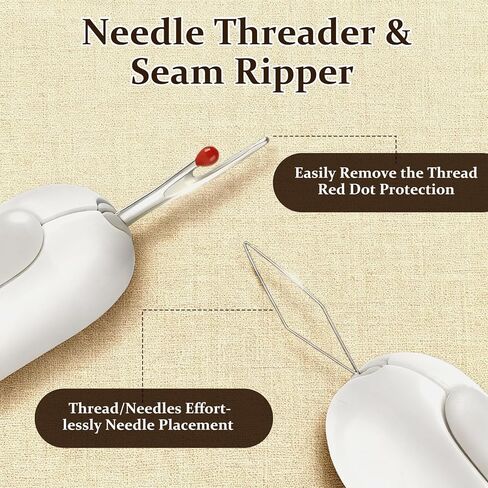 3Pcs Automatic Needle Threaders Seam Ripper 2 in 1 Needle Threader Seam Ripper Tool Stretchable Quick Seam Rippers with Needle Storage Dual Function for Sewing Embroidery Crafting (Yellow/Green/Gray) in Saudi Arabia