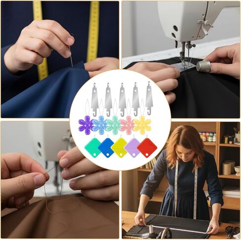 15 PCS Needle Threaders for Hand Sewing 3 Type Threaders for Embroidery Floss for DIY Craft Cross-Stitch Craft Hand Sewing in Saudi Arabia