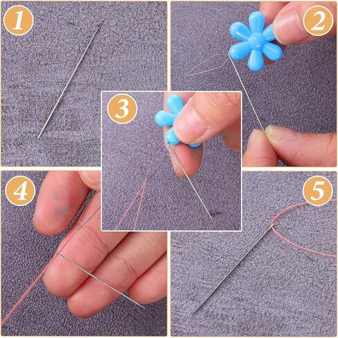 15 PCS Needle Threaders for Hand Sewing 3 Type Threaders for Embroidery Floss for DIY Craft Cross-Stitch Craft Hand Sewing in Saudi Arabia