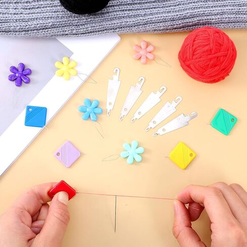 15 PCS Needle Threaders for Hand Sewing 3 Type Threaders for Embroidery Floss for DIY Craft Cross-Stitch Craft Hand Sewing in Saudi Arabia