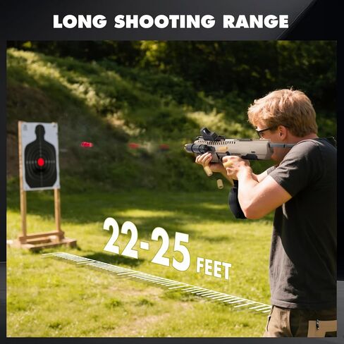 مسدس إطلاق قذيفة الناسف الواقعي - مسدس يدوي، مسدس رمي السهام، بندقية كاربين مع مجلة طبل، 100 رصاصة بلاستيكية، 30 قذيفة، ألعاب الرماية في الهواء الطلق للأعمار من 15 عامًا فما فوق، هدية عيد الميلاد للبالغين in Kuwait