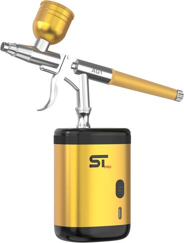 مجموعة بخاخة الحلاقة من Supreme Trimmer، نظام تعزيز الشعر واللحية اللاسلكي مع محلول تنظيف الحبر، محفزان على النمط للشعر الخفيف، ملمس طبيعي، شعر أكثر امتلاءً - AG1 ذهبي in Saudi Arabia