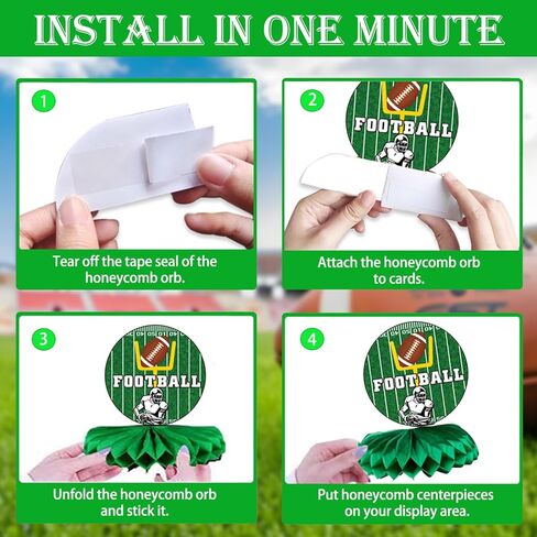 9 قطع ديكورات حفلات كرة القدم قطعة مركزية لطاولة كرة القدم على شكل قرص العسل قطع مركزية لطاولات كرة القدم وحفلات أعياد الميلاد وحفلات كرة القدم وحفلات الباب الخلفي in Saudi Arabia