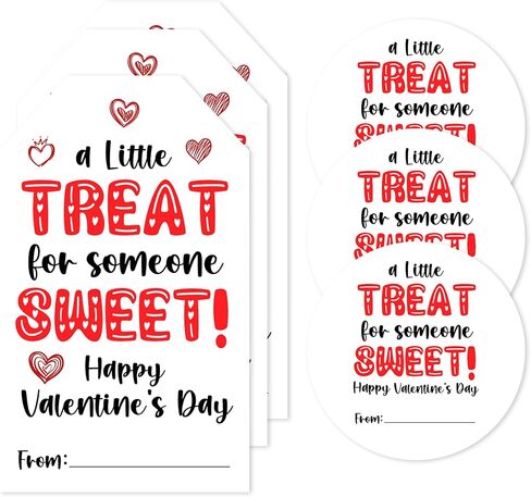 40 قطعة من ملصقات بطاقات هدايا عيد الحب السعيد - 20 ملصقًا مستطيلًا و20 ملصقًا دائريًا، ملصقات على شكل قلب وردي، بطاقات أسماء ذاتية اللصق لديكورات حفلات عيد الحب، لوازم تغليف الهدايا - A01 in Kuwait
