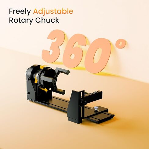 Longer Chuck Rotary Roller is Ideal for Engraving Cylindrical, Wine Glasses, and Irregular Items. Compatible with Ray5, Ray5mini, B1, and Most Other Laser engravers, Meeting Diverse Engraving Needs. in Saudi Arabia