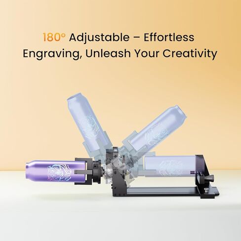 Longer Chuck Rotary Roller is Ideal for Engraving Cylindrical, Wine Glasses, and Irregular Items. Compatible with Ray5, Ray5mini, B1, and Most Other Laser engravers, Meeting Diverse Engraving Needs. in Saudi Arabia