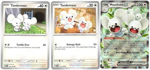 Maushold ex - 156/182 - Paradox Rift - Double Rare - مجموعة بطاقات Pokemon 3 in Kuwait
