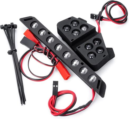 نايلون RC الجبهة والخلفية مجموعة إضاءة LED المصباح الخلفي ترقية أجزاء ل 1/8 Tra-xxas Maxx Slash 6S 4X4 RC سيارة عربات التي تجرها الدواب in Kuwait