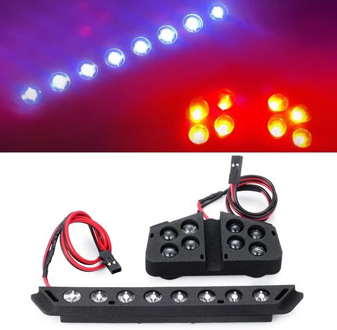 نايلون RC الجبهة والخلفية مجموعة إضاءة LED المصباح الخلفي ترقية أجزاء ل 1/8 Tra-xxas Maxx Slash 6S 4X4 RC سيارة عربات التي تجرها الدواب in Kuwait