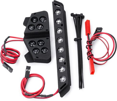 نايلون RC الجبهة والخلفية مجموعة إضاءة LED المصباح الخلفي ترقية أجزاء ل 1/8 Tra-xxas Maxx Slash 6S 4X4 RC سيارة عربات التي تجرها الدواب in Kuwait