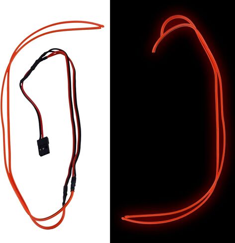 شرائط إضاءة LED RC، مصابيح LED مرنة قابلة للقطع ومقاومة للماء لأجزاء ترقية شاحنة السيارات الزاحفة TRX4M SCX24 1/24 1/18 (أحمر) in Kuwait