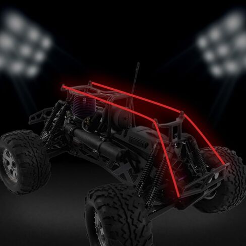 شرائط إضاءة LED RC، مصابيح LED مرنة قابلة للقطع ومقاومة للماء لأجزاء ترقية شاحنة السيارات الزاحفة TRX4M SCX24 1/24 1/18 (أحمر) in Kuwait