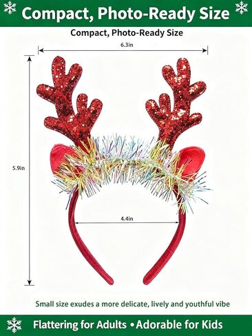 مجموعة عصابات رأس عطلة عيد الميلاد، 8 قطع من تصميمات سانتا وقرن الرنة، إكسسوارات شعر مفضلة للحفلات لديكور العطلات والهدايا in Kuwait