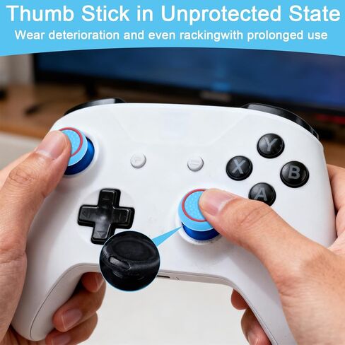 8 أزواج من مقابض الإبهام البديلة لجهاز Ps4/Ps5، أغطية قبضة عصا التحكم المضادة للانزلاق، أغطية عصا التحكم من السيليكون، أغطية عصا تناظرية in Kuwait