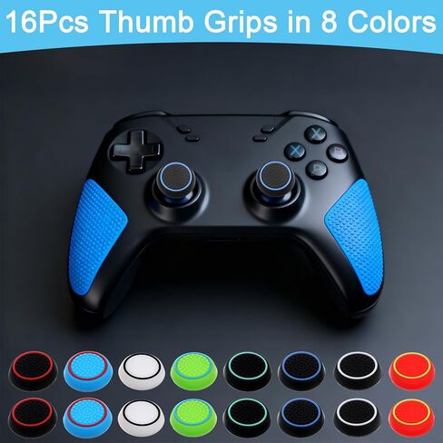8 أزواج من مقابض الإبهام البديلة لجهاز Ps4/Ps5، أغطية قبضة عصا التحكم المضادة للانزلاق، أغطية عصا التحكم من السيليكون، أغطية عصا تناظرية in Kuwait