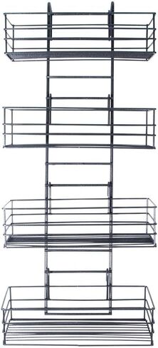 EASY-UP Pro Wide Basket Groom Room Rack | Color Gray | Robust and Space-Saving | Holds Various Supplies | Adjustable Baskets | Easy Stall Mount | 7-Year Warranty in Saudi Arabia