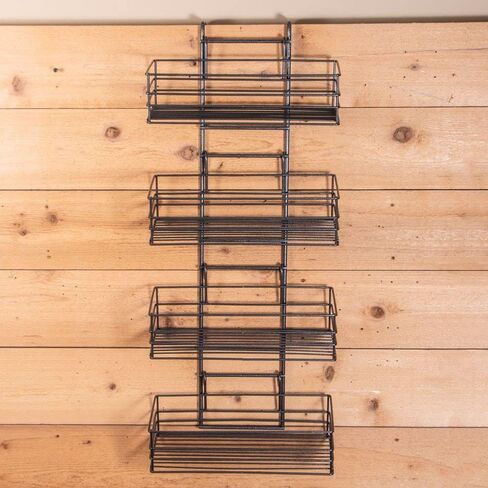 EASY-UP Pro Wide Basket Groom Room Rack | Color Gray | Robust and Space-Saving | Holds Various Supplies | Adjustable Baskets | Easy Stall Mount | 7-Year Warranty in Saudi Arabia