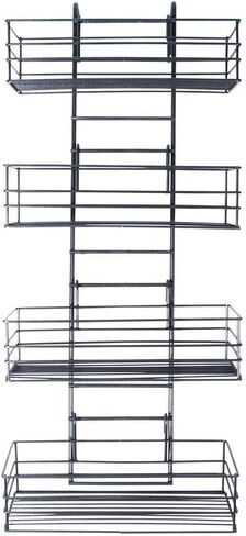 EASY-UP Pro Wide Basket Groom Room Rack | Color Gray | Robust and Space-Saving | Holds Various Supplies | Adjustable Baskets | Easy Stall Mount | 7-Year Warranty in Saudi Arabia