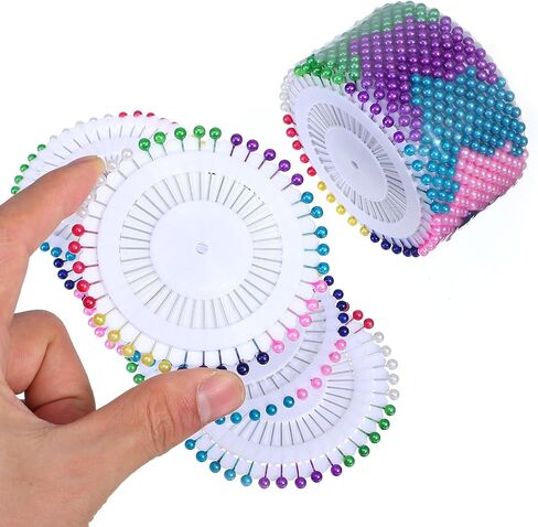 960PCS Sewing Pins for Fabric, Straight Pins 1.4 Inch Multicolor Quilting Pin Colorful Pearlized Corsage Stick Pin for Fabric, DIY Sewing, Crafts Making, Dressmaker in Saudi Arabia
