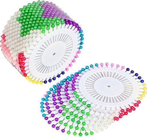 960PCS Sewing Pins for Fabric, Straight Pins 1.4 Inch Multicolor Quilting Pin Colorful Pearlized Corsage Stick Pin for Fabric, DIY Sewing, Crafts Making, Dressmaker in Saudi Arabia