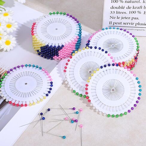 960PCS Sewing Pins for Fabric, Straight Pins 1.4 Inch Multicolor Quilting Pin Colorful Pearlized Corsage Stick Pin for Fabric, DIY Sewing, Crafts Making, Dressmaker in Saudi Arabia