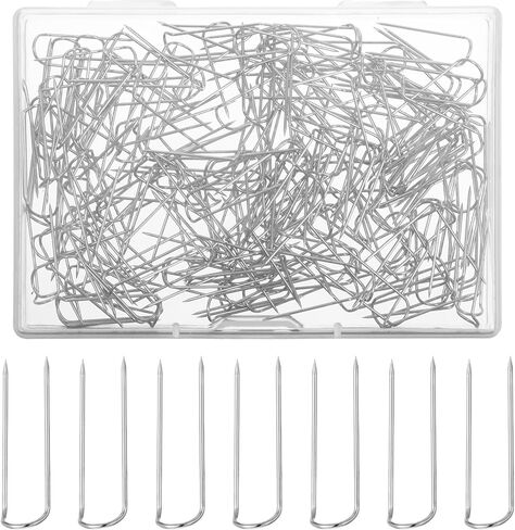 200 Pieces Sewing U-Pins, 0.9in Fork Pins Double Blocking Pins, Stainless Steel U Applique Pin for Fabric Quilting Crafts Making Home Decor Needlecrafts U Pin Needle in Saudi Arabia