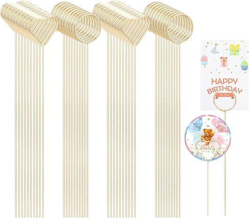 80PCS Floral Picks Card Holder, Gold Gift Photo Holders for Bouquets, Wedding Centerpieces, Photo Holders Pick Sticks,Card Holder for Flower Arrangement, Picture Holders for Centerpieces(Heart) in Saudi Arabia