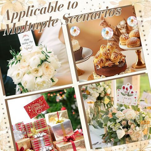 80PCS Floral Picks Card Holder, Gold Gift Photo Holders for Bouquets, Wedding Centerpieces, Photo Holders Pick Sticks,Card Holder for Flower Arrangement, Picture Holders for Centerpieces(Heart) in Saudi Arabia