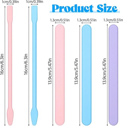 10PCS Silicone Stir Sticks for Resin, Colored Silicone Spatula Stick, Reusable Silicones Mixing Sticks for Resin, Waxing Wax Stick for Mixing Resins, Paint, Arts Projects, Facial Mask Stirring Rods in Kuwait