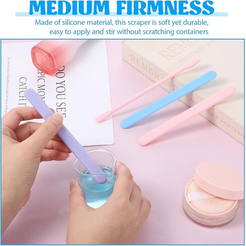 10PCS Silicone Stir Sticks for Resin, Colored Silicone Spatula Stick, Reusable Silicones Mixing Sticks for Resin, Waxing Wax Stick for Mixing Resins, Paint, Arts Projects, Facial Mask Stirring Rods in Kuwait