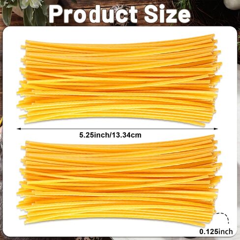Lyrow 120 Pcs Beeswax Spaghetty Sticks for Ukrainian Pysanky Easter Egg Decorating Triple Filtered Transparent Suitable for Adult Hot Crayon Easter Egg Holiday Decoration Handmade Supplies(Yellow) in Saudi Arabia