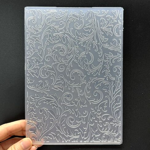 قالب مجلد النقش البلاستيكي ثلاثي الأبعاد نسيج بنمط قديم مقاس 5x7 بوصة لصنع البطاقات DIY سكرابوكينغ ورقة صياغة الحرف اليدوية سكرابوكينغ الفنون لوازم ديكور سجل القصاصات in Saudi Arabia