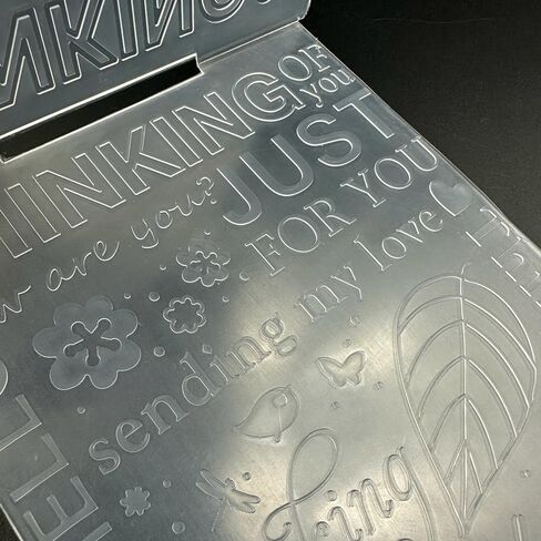 3D Plastic Embossing Folder Template Greetings and Blessings Texture 5x7 Inch for Card Making DIY Scrapbooking Paper Crafting Handmade Crafts Scrapbooking Arts Supplies Scrapbook Decor in Saudi Arabia