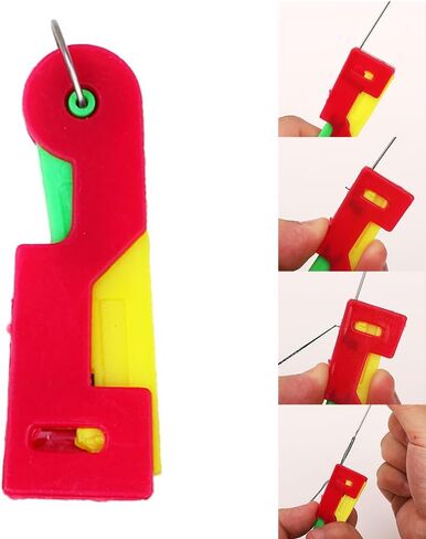 3Pcs Automatic Needle Threader, Upgraded Sewing Needle Threaders Automatic Threading Device for Hand Sewing, Small Eye Threader Tool for DIY Embroidery Cross Stitch Craft in Saudi Arabia