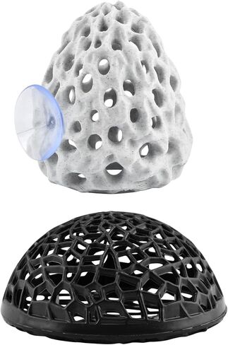 Shrimp Dome Hide, Be-TTA Habitat Fish Tank Tunnel, Aquarium Cherry Shrimp Hide, Stealth Cave with Multi-Sized Holes(White) in Saudi Arabia