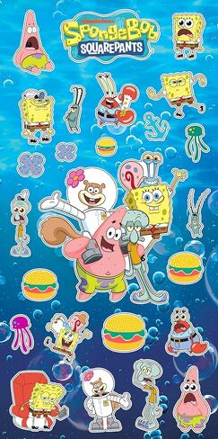 Spongebob Hair Accessories Set for Kids - Bundle with 6 Plush Headbands for Dress Up Parties Plus Stickers, More | Spongebob Squarepants Birthday Party Favors for Boys, Girls in Saudi Arabia