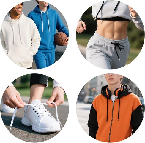 Easy Drawstring Pants Threader with 6 Replacements Draw Strings for Men & Women, 57 Inch Drawstring Cord for Shorts, Pants, Sweatpants, and Hoodies Repairing (Each 2 for Blue, White, Black Strings) in Saudi Arabia