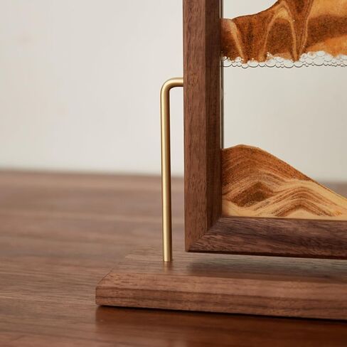 Solid Wood Oasis Mini Art Liquid Motion 360-Degree Rotation, Made of Black Walnut and H62 Brass, 3D Highly Transparent Office Decor (Desert) in Saudi Arabia