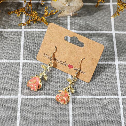 200 PCS Earring Cards for Selling Jewelry Paper Earrings Tags with 2 Holes Earring Holder Cards Hanging Jewelry Display Card 1.96"× 1.37" Earrings Card Holder Set for Ear Studs DIY Crafts(Brown) in Saudi Arabia