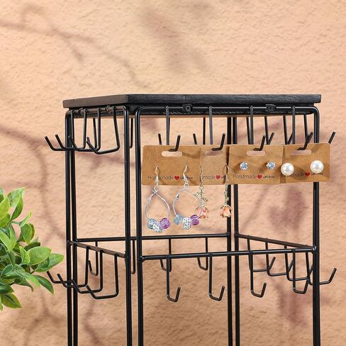 200 PCS Earring Cards for Selling Jewelry Paper Earrings Tags with 2 Holes Earring Holder Cards Hanging Jewelry Display Card 1.96"× 1.37" Earrings Card Holder Set for Ear Studs DIY Crafts(Brown) in Saudi Arabia