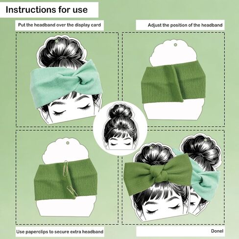 50 Pcs Headband Display Cards with 100 Pcs Paper Clips 6.5 x 8.27 inch Hair Accessory Tags Hair Tie Bow Headband Holders Gift Packaging Cards of Boutique Hair Accessory Showcase in Saudi Arabia