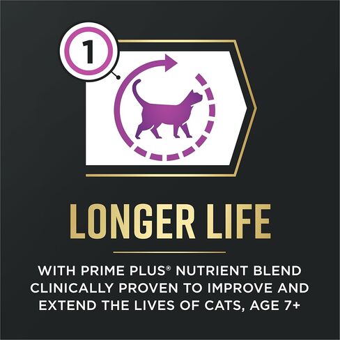 Purina Pro Plan AdvantEDGE Senior Support Plus Adult 7 Plus تركيبة الدجاج والأرز طعام جاف للقطط - حقيبة 3 رطل in Kuwait