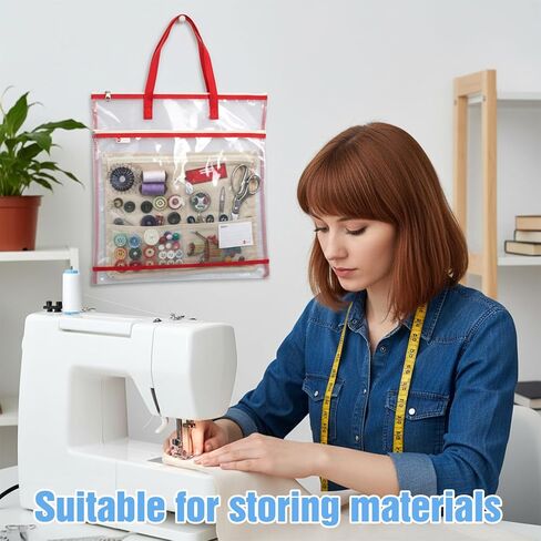 7 Pcs Project Bags 16 1/2" for Quilting Craft Storage Bag with Handles Sewing Project Bag for Art Tote Bags File Carrying Storage for Artwork Charts and Teaching Material Multipurpose in Kuwait