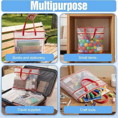 7 Pcs Project Bags 16 1/2" for Quilting Craft Storage Bag with Handles Sewing Project Bag for Art Tote Bags File Carrying Storage for Artwork Charts and Teaching Material Multipurpose in Kuwait