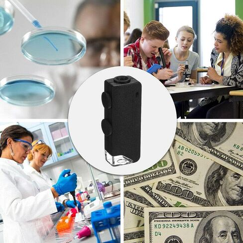 60X - 100X Zoom LED Lighted Mini Microscope/Jewelers Loupe Magnifying Glass for Rocks Stamps Coins Watches Hobbies Jewelry in Saudi Arabia