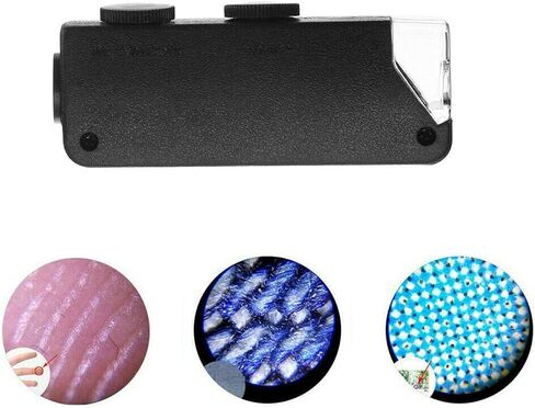 60X - 100X Zoom LED Lighted Mini Microscope/Jewelers Loupe Magnifying Glass for Rocks Stamps Coins Watches Hobbies Jewelry in Saudi Arabia