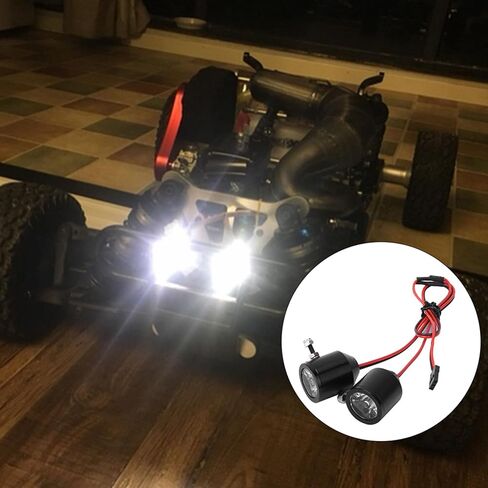 RC Spotlights 3W High Power LED Light RC Searchlight Easy and Convenient to Install RC Car Model Black in Saudi Arabia