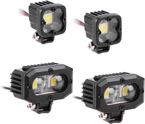 مجموعات المصابيح الأمامية LED 1/10 RC، مصابيح شريط السقف أضواء كاشفة مزدوجة مع ملحقات تثبيت قابلة للتعديل لأجزاء ترقية 1/10 RC Crawler TRX4، TRX6، SCX10، GEN7، GEN8 in Kuwait